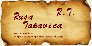 Rusa Tapavica vizit kartica